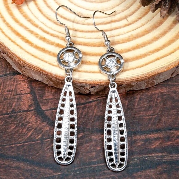 Any 3/$25! Silver Crystal Drop Earrings - Picture 2 of 6